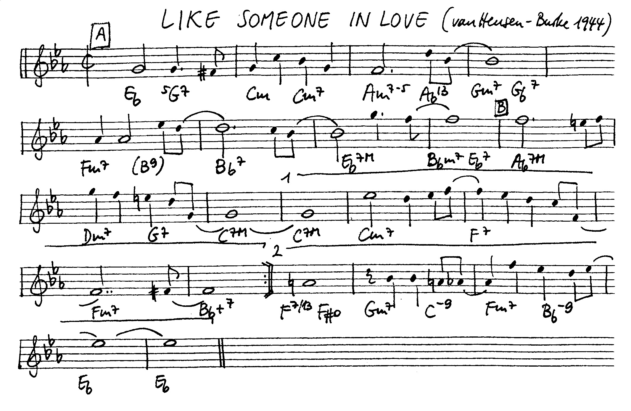 like someone in love leadsheet – book us for your next 20s or gatsby event